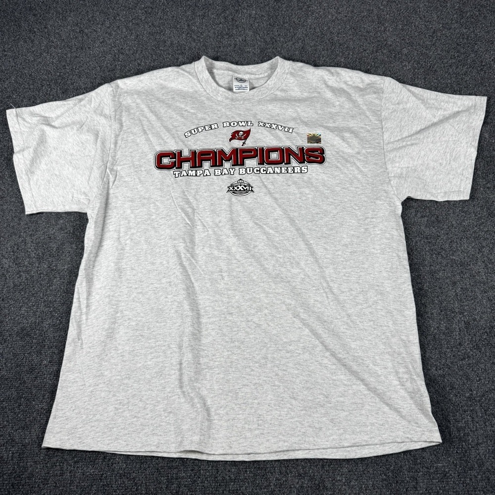 Vintage Tampa Bay Buccaneers Super Bowl XXXVII Champions T-Shirt Mens XL Y2K